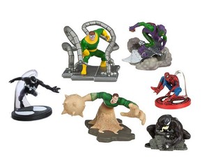 disney spiderman figurine set