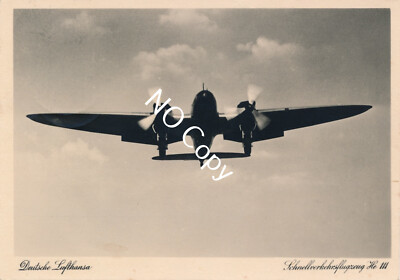 Foto Lufthansa Flugzeug Heinkel HE 111.   X148