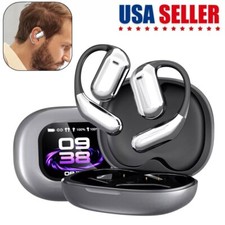 Open-Ear Bluetooth 5.4 Headphones Wireless Earbuds Sport Headset Touch Screen US
