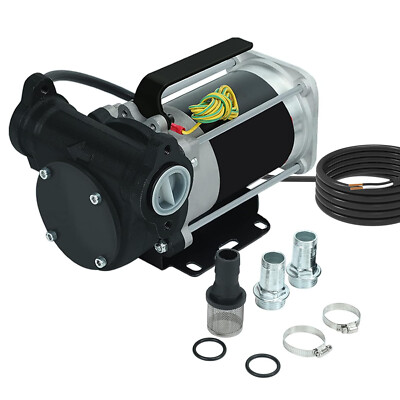 15 GPM Portable Fuel Transfer Pump Gasoline Diesel Kerosene DC 12V