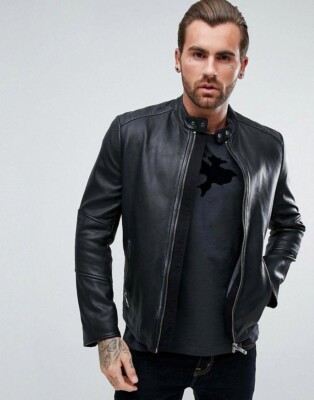 Motorcycle Boss Bikerjacke Leather Jacket Jacken Herren Boss HUGO