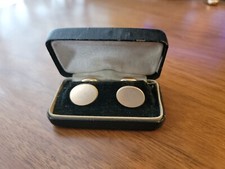 Antique Victorian Gold-Top Cuff Links in Presentation Box
