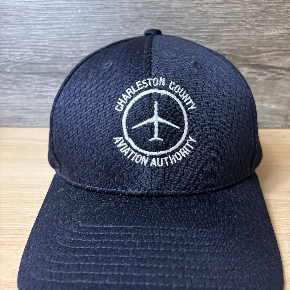 Gorra Charleston County Correa Trasera Azul Toda Malla Aviación Ajustable Foto 2 de 4