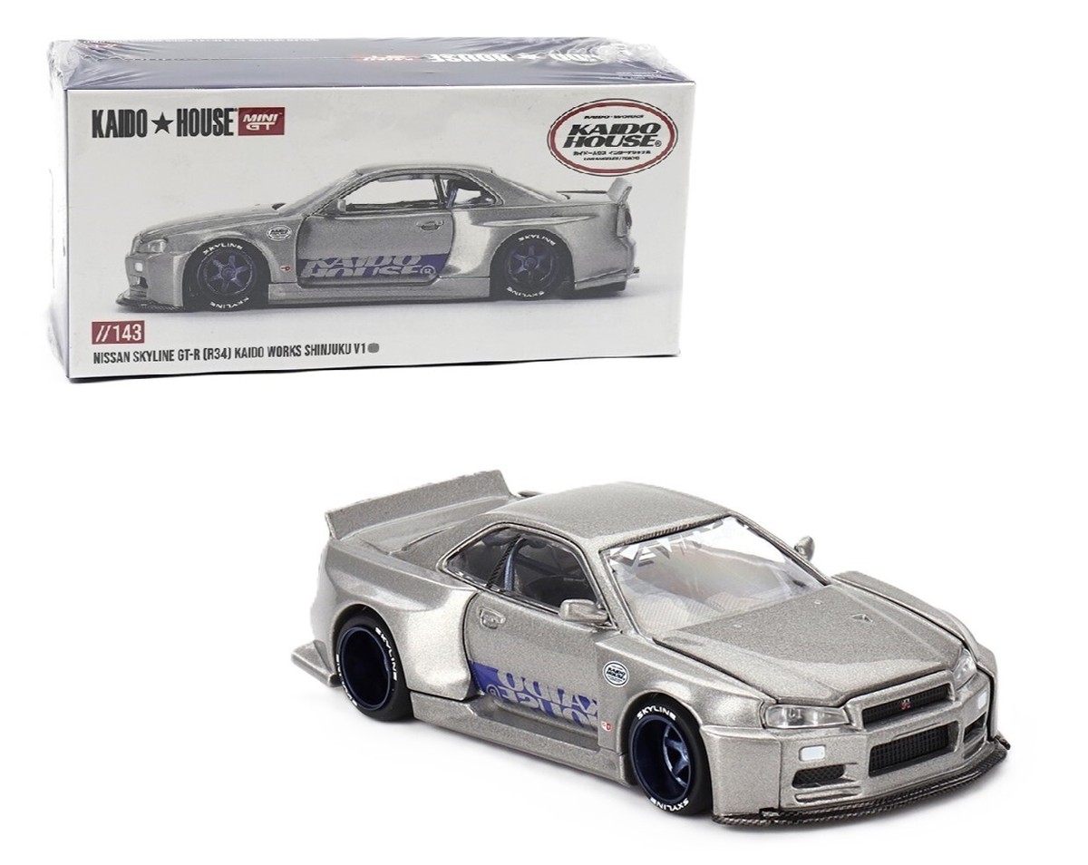 街道ハウス Nissan Skyline GT-RR34 Kaido Works Kaido House 1:64 Nissan Skyline GT-R (R34) Kaido Works