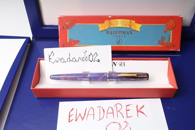 [ボックス付]Marlen Journal Water Green M/18K Waterman REFLEX FP, In Jules Verne Edition Box, Marble multicolors