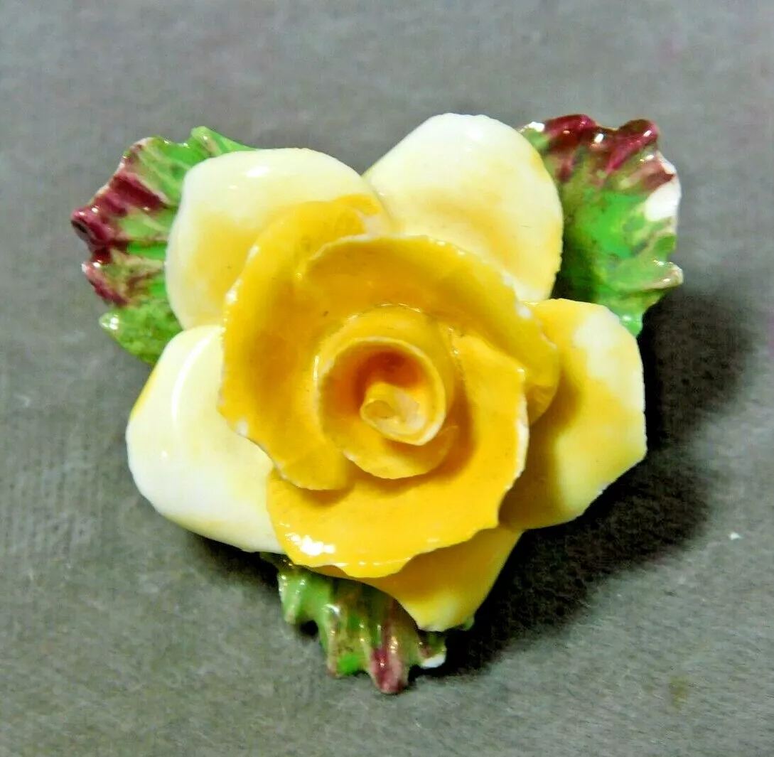 Yellow rose sale brooch