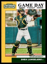 2019 Panini  Draft Picks Collegiate Shea Langeliers #18 Game Day Ticket