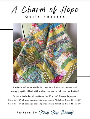 A Charm of Hope Quilt Kit, Handpicked Free Spirit Fabrics- Summer Breeze