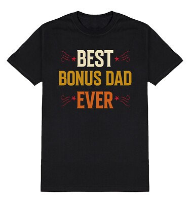 Best Bonus Dad Ever T-Shirt Mens Christmas Gift For Him Daddy Papa Father  UK