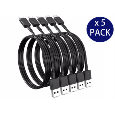 5Pack USB Type C Cable Charger Lot Fast Charging Data Cord For Samsung Android