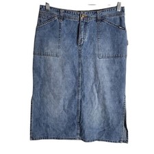 Unionbay Y2K Denim Midi Jean Skirt Women's Size 9 Blue Vintage Classic Casual