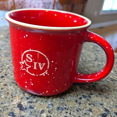 Makers Mark Whiskey SIV Red with White Specks - Coffee Mug Cup Bourbon