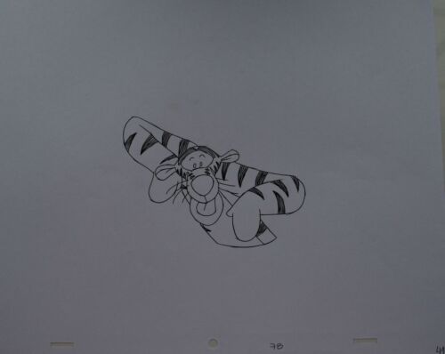Walt DISNEY Animation Art Cel Production Drawing Tigger Winnie Pooh #15 - Foto 1 di 1