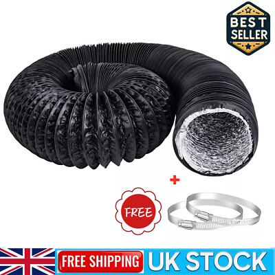 3-8inch 5M/10M Flexible Ducting Dryer Vent Pipe Aluminum Foil PVC Duct ...