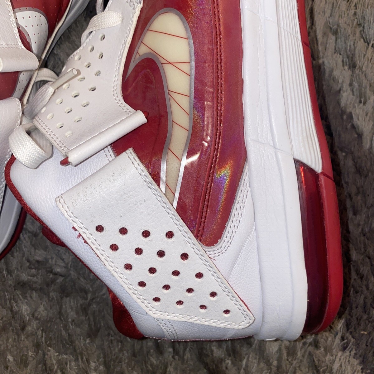 Nike LeBron Shoes Mens Size 18 White Red Mid Top Basketball 454141-105 Sneakers Nike Air Max Lebron James 454141-105 Men main image 2