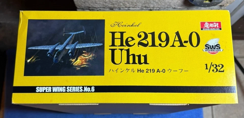 Zoukei-Mura 1/32 Alemán Heinkel He219 A-0 Uhu SWS06 Super Wing Set 06 Con Libro Foto 4 de 4