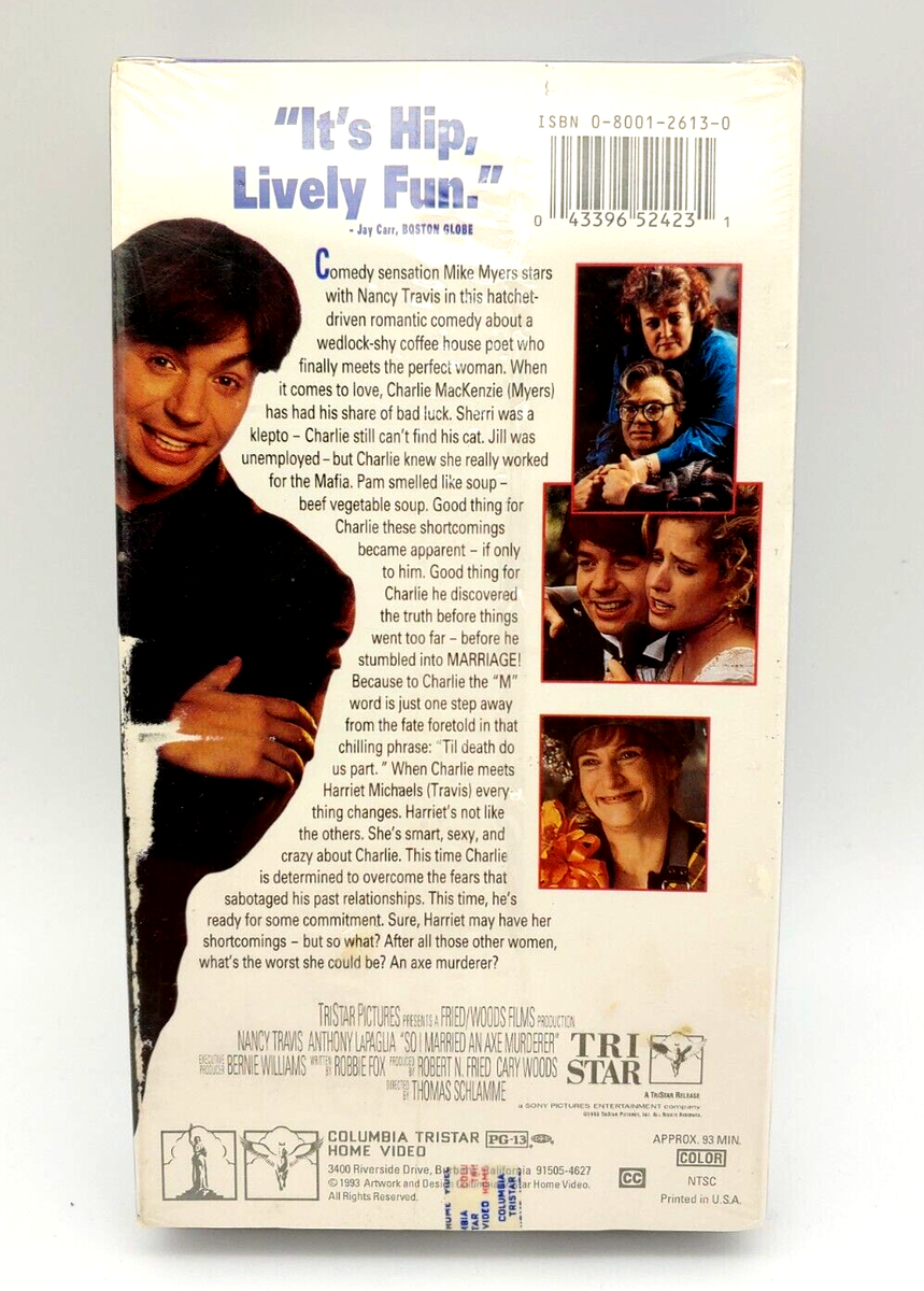 So I Married an Axe Murderer VHS 1993 New Sealed | eBay