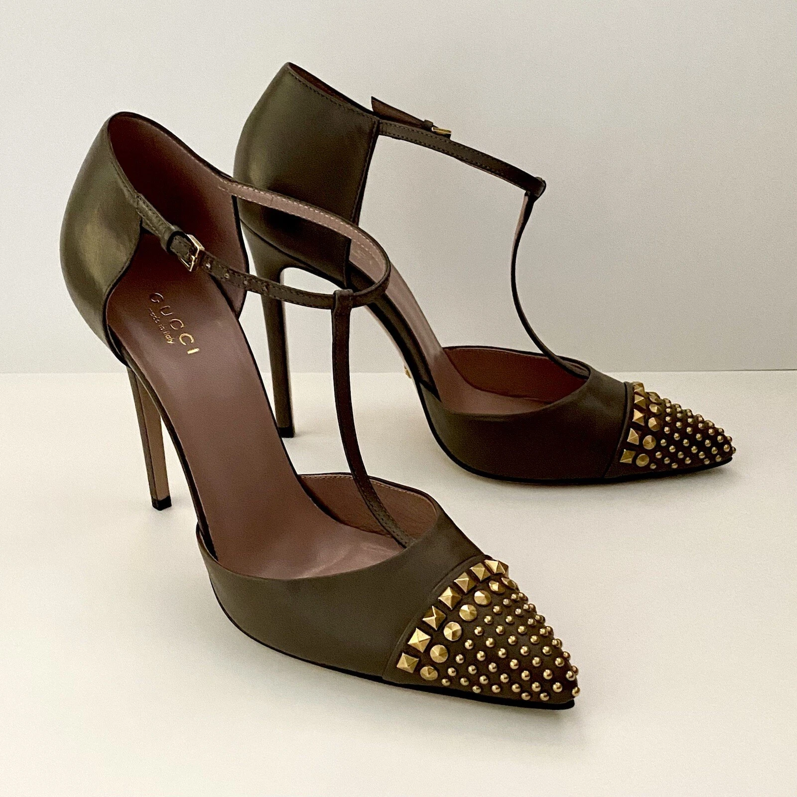 Chaussures GUCCI escarpins cuir stiletto avec clous EU 39/US 9 femme