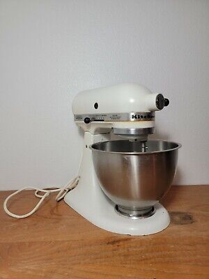 Trendy kitchenaid mixer k45ss attachments Hobart Kitchen Aid Mixer Model K45ss Ivory 10 Speed W Bowl 2 Attachments Ebay