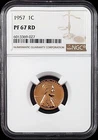 1957 Proof Lincoln Cent certified PF 67 RD by NGC!  sku 69027