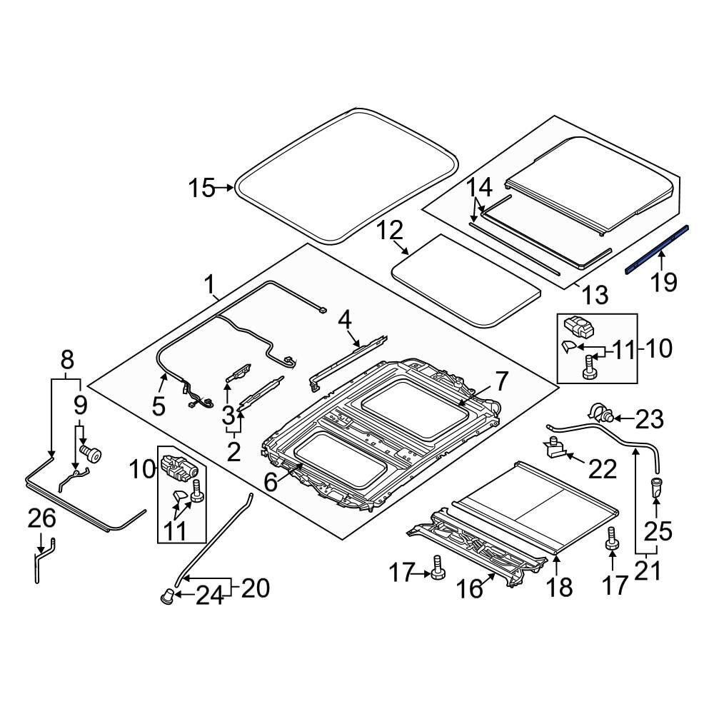 For Audi A8 Quattro 20112018 Audi 4H4898925 Sunroof Opening Trim eBay