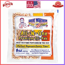 Great Northern Popcorn 1 Case Popcorn Portion Packs Kit Cinema 8 Ounce (Pac.