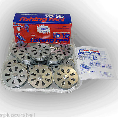 emergency fishing reel Mechanical Survival capable of landing anything from freshwater bream to bull reds and groupers offshore Dr.fish 25pcs Pocket Reel Survival