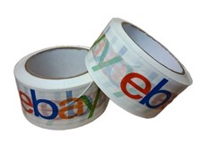 ebay Branded Packaging Tape with Color Logo 75Yds x 2 in. 2 Rolls