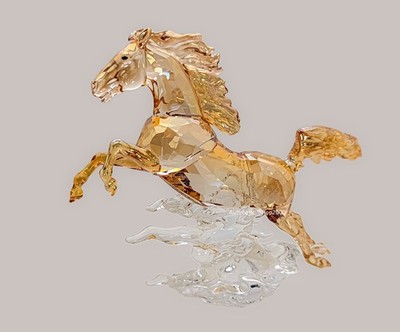 New in Original Box 100% SWAROVSKI Crystals Leaping Horse Figurine