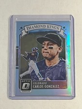 2016 Donruss Optic Carlos Gonzalez Diamond Kings Carolina Blue Prizm - #’d 20/50
