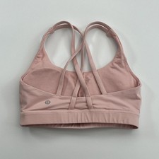 Lululemon Energy Sports Bra Gym Running Athletic Sportswear Rose Women's UK 6