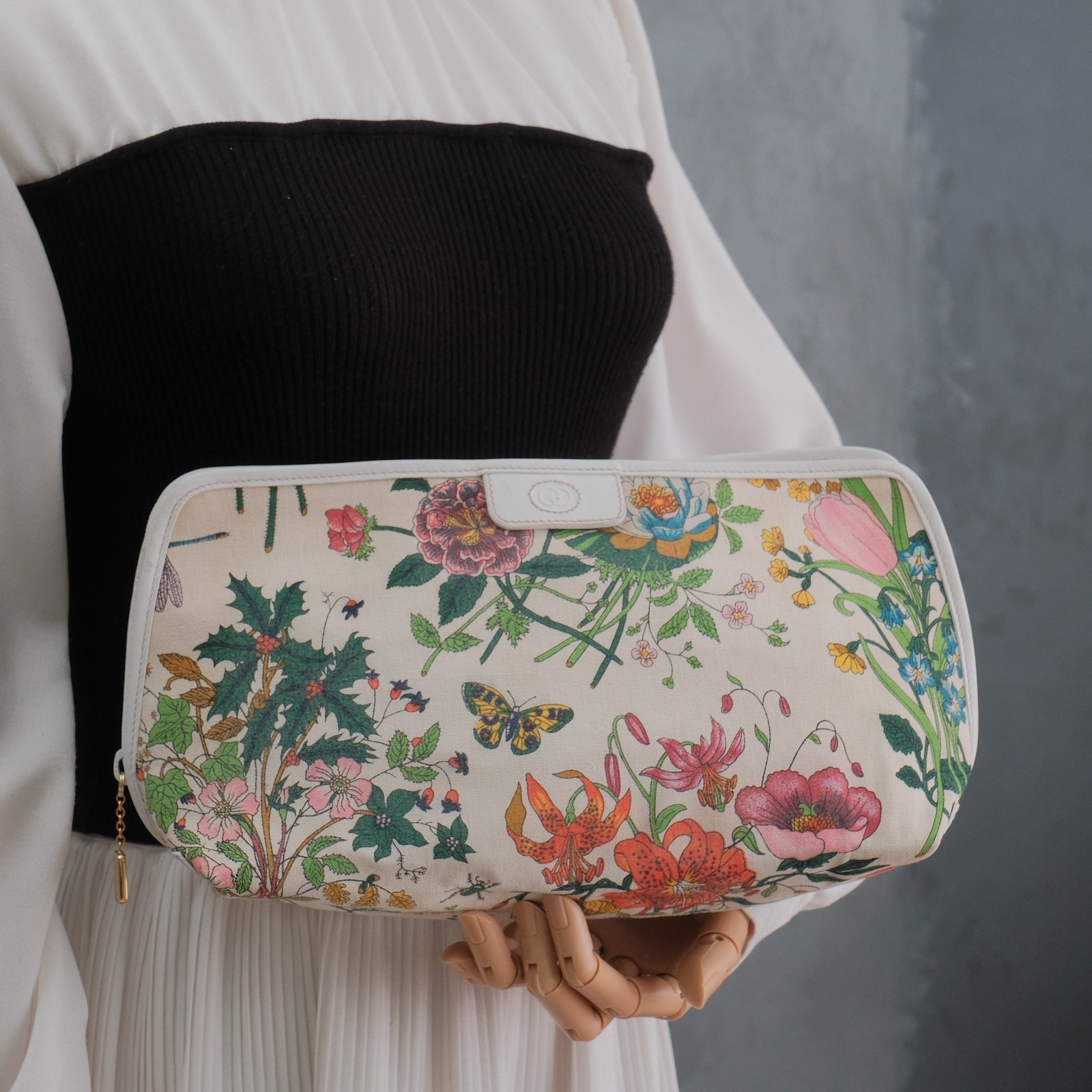Borsa pochette pochette Gucci Flora vintage