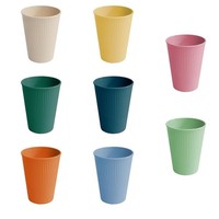 8Er Set Trinkbecher Kunststoff Mehrweg 8 Farben