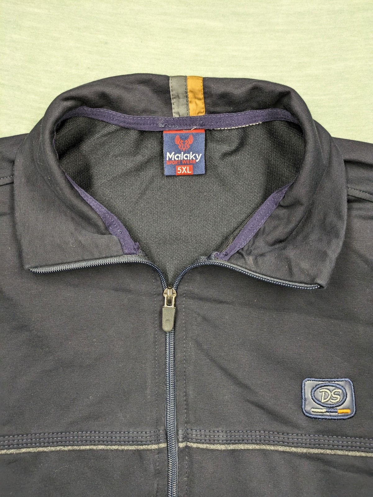 Malaky Herren Trainingsjacke Kurzarm Größe 5XL Schwarz Sweatjacke Full Zip 2096 image 4