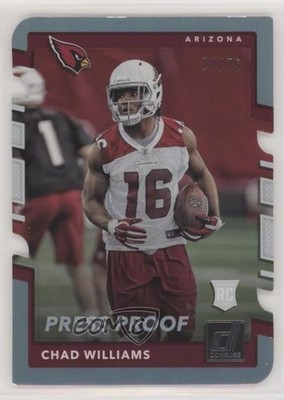 2017 Panini Donruss Rookies Press Proof Silver Die-Cut 70/75 Chad Williams 6h5
