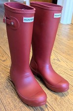 Hunter Wellies - Tall - Matt Red - UK 4 EU 37 - Excellent!