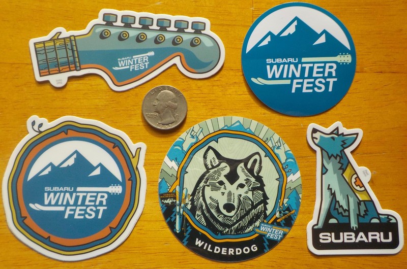 5 diff Subaru Winterfest Stickers - as pictured
