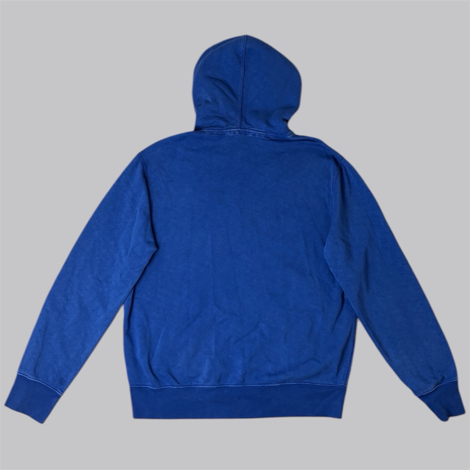 Polo Ralph Lauren Uomo Felpa con Cappuccio Blu Pullover Maglione Zip Rosso Logo Pony Large