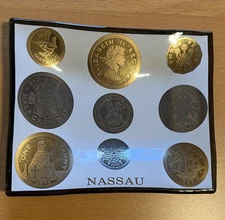 Vintage Nassau Coin Ashtray/Candy Dish/Coin Dish Made of Glass