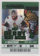 2019 Upper Deck Credentials Debut Ticket Access Green 1/25 Joey Daccord #93 0k3z