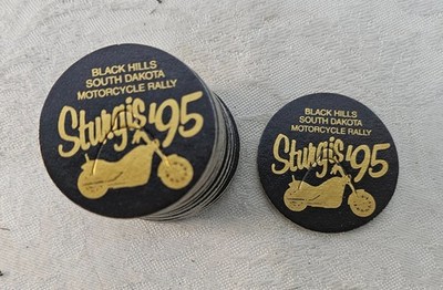 Lot of 25 STURGIS 1995 Motorcycle Rally POGs Milk Caps Black Hills SD POG Lot