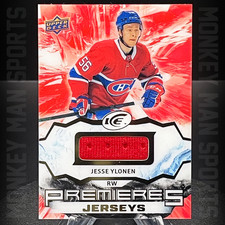 2021-22 Ice - Jesse Ylonen Rookie RC PATCH - PREMIER JERSEYS #IPA-JY CANADIENS
