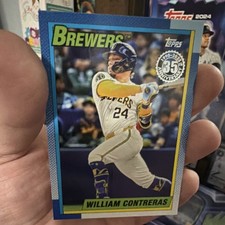 Topps Series 2 2025 William Contreras 1990 Insert #90B2-17 Brewers