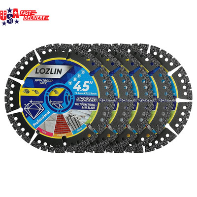 Diamond Blades 3-Pack 4.5'' Diamond Multi-Purpose Saw Blades - Heavy Duty Angle G