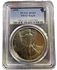 1990 American Eagle 1 oz Silver Dollar PCGS MS 69 Certified .999 Fine Silver
