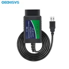 OBD2 Diagnostic Scanner Tool ELM327 V1.4 USB ELM 327 w/PIC18F25K80 Chip