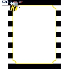 Decorative Computer Paper Wide Stripes W/ Bee 50 Sheets Home Office Use