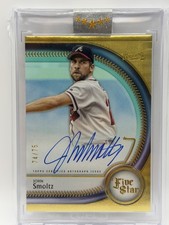 2025 Topps Five Star John Smoltz Autograph Aqua /75 Atlanta Braves Encased