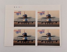 1998 USPS Scott 3262 Piggy Back Space Shuttle Express Mail Block of 4 MNH