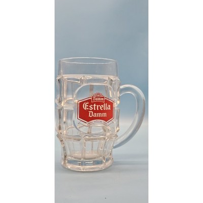 Estrella Damm Krug altes Bierglas Brauerei Glas Sammler